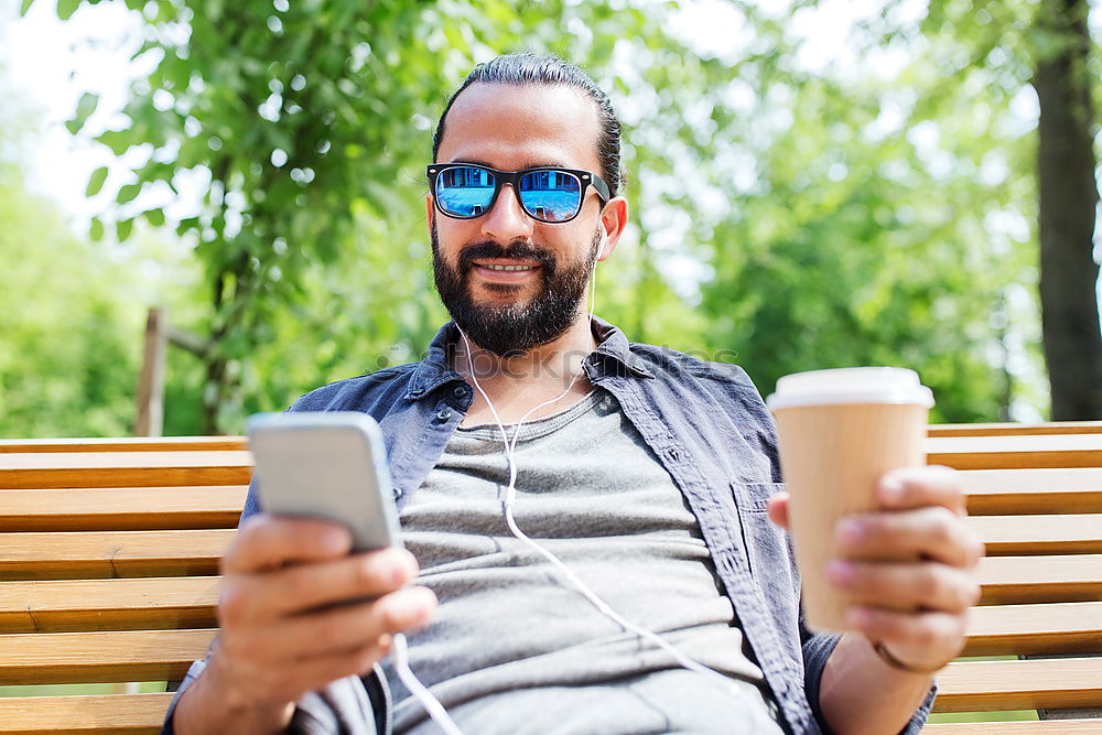 Similar – Image, Stock Photo Young man with mobile phone and fixed gear bicycle