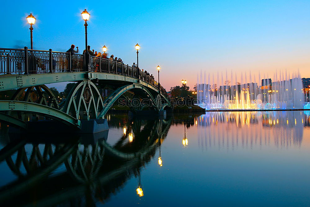 Similar – The Neckar in Heidelberg at the blue hour