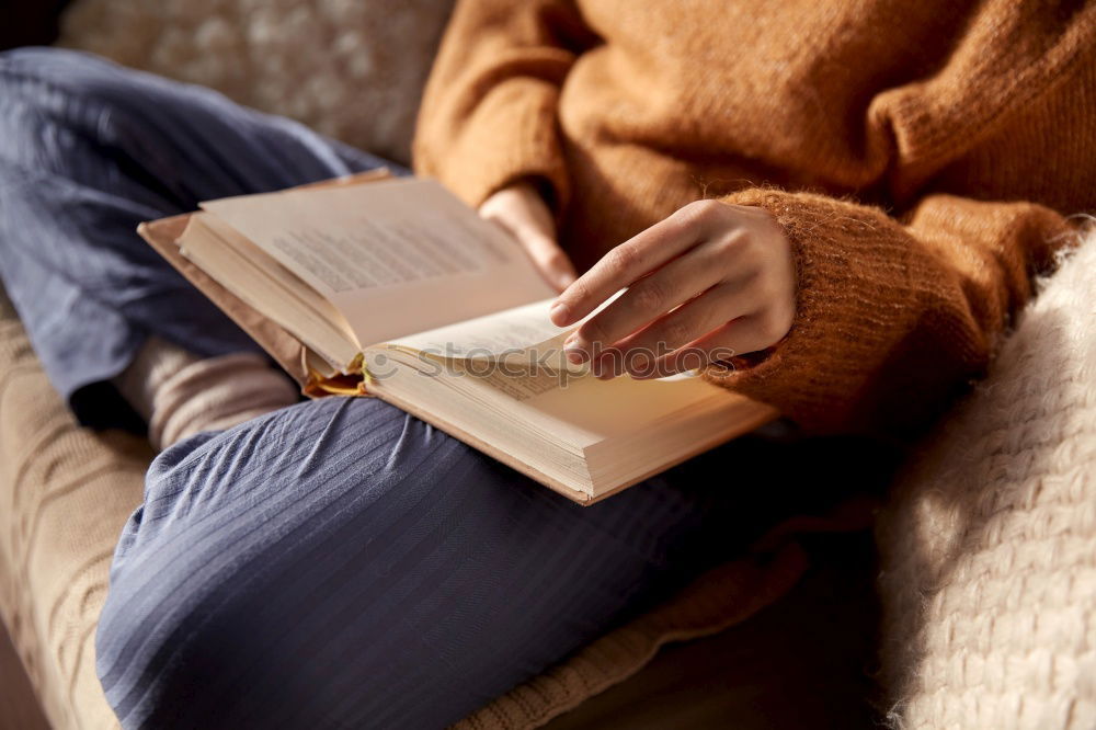 Similar – Image, Stock Photo Woman sleeping with book