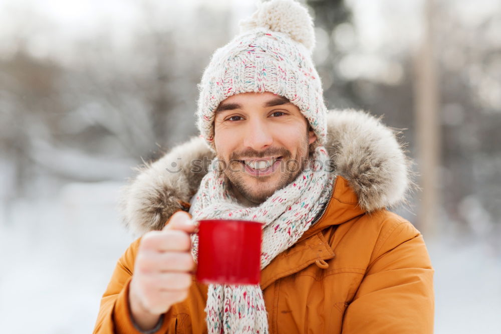 Similar – Young woman holding warm cup of tea