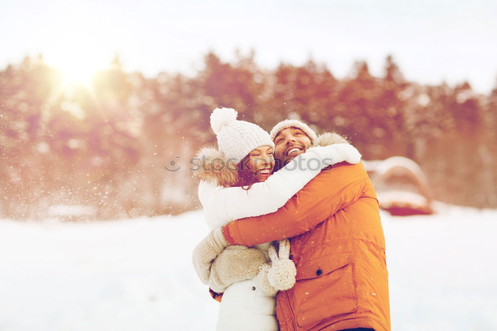 Similar – mother walking with daughter in winter