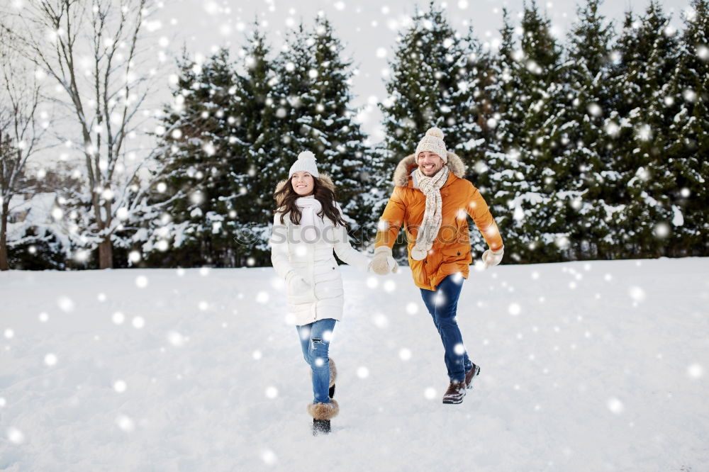 Similar – Mother and daughter during the walk in the forest