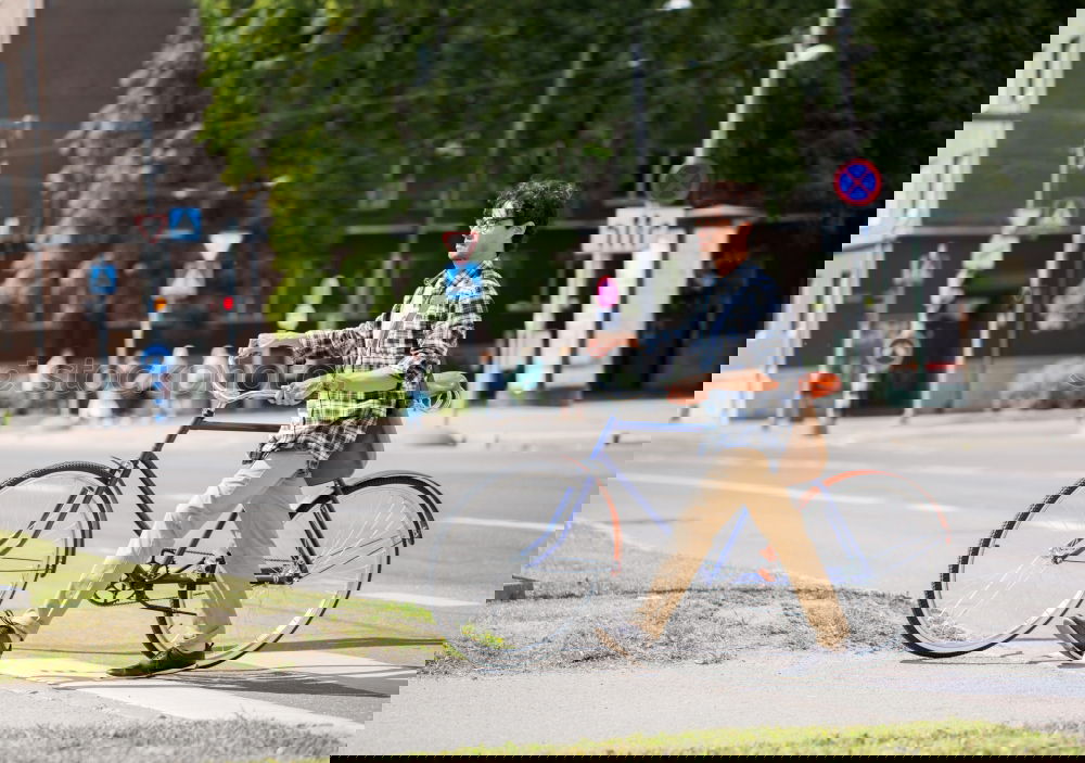 Similar – Image, Stock Photo Man on bicycle Fitness