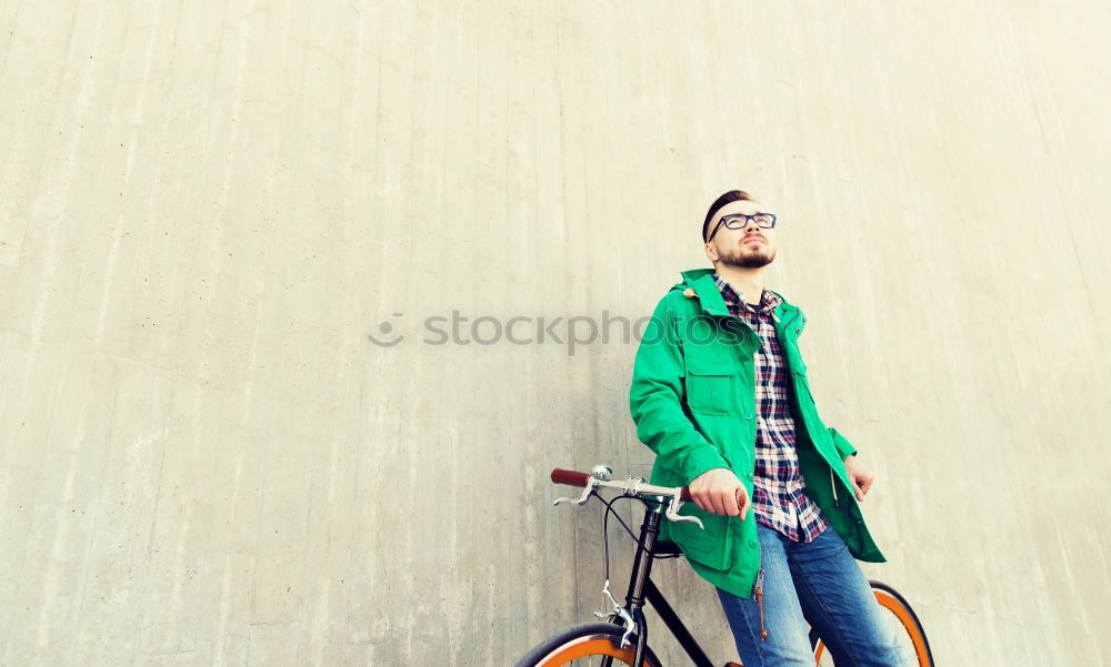 Similar – Young man wearing sunglasses on a chopper motorcycle