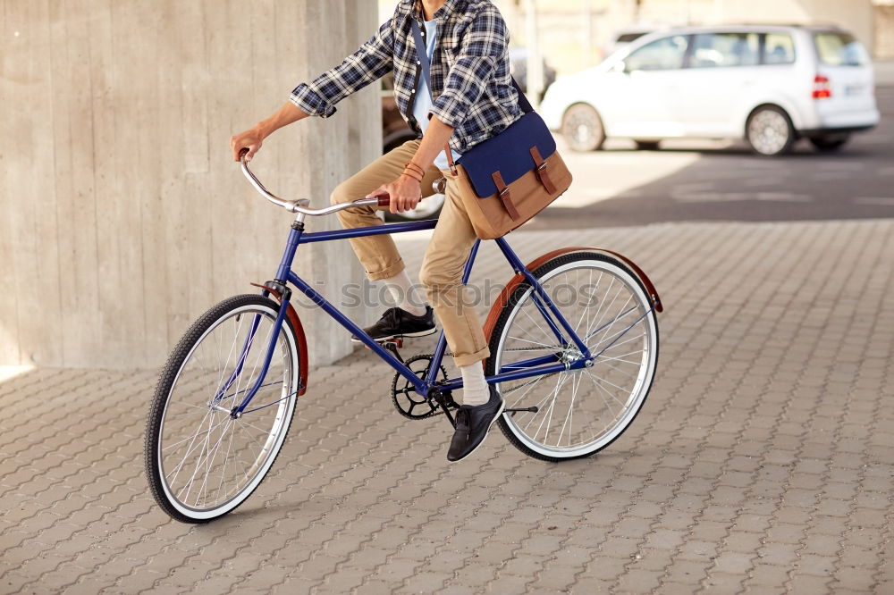 Similar – Image, Stock Photo Young sexy blonde girl is standing near the bicycle