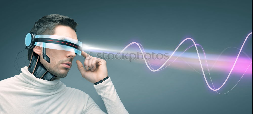 Similar – Image, Stock Photo Black male listening to music