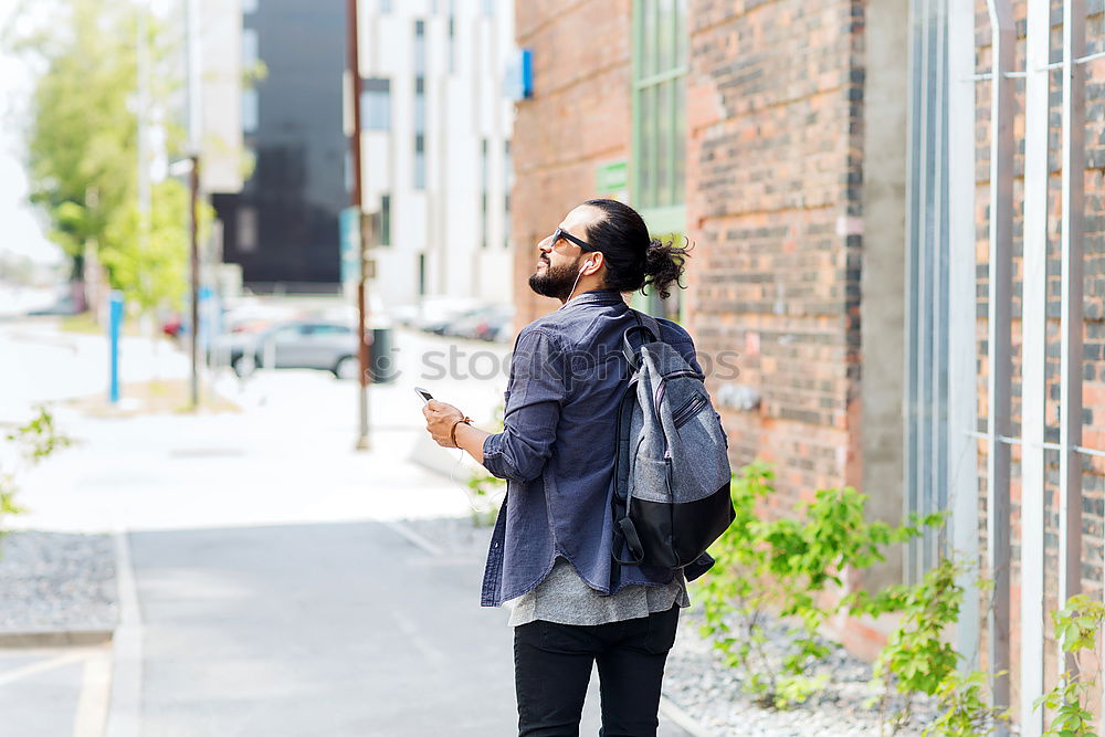 Similar – Image, Stock Photo Young man wearing winter clothes in the street.