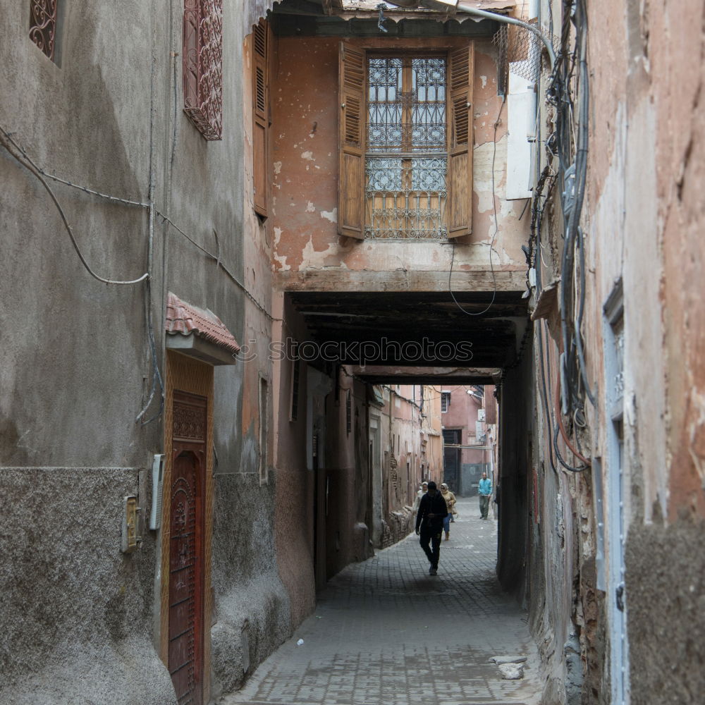 Similar – Image, Stock Photo Smiling woman in alley