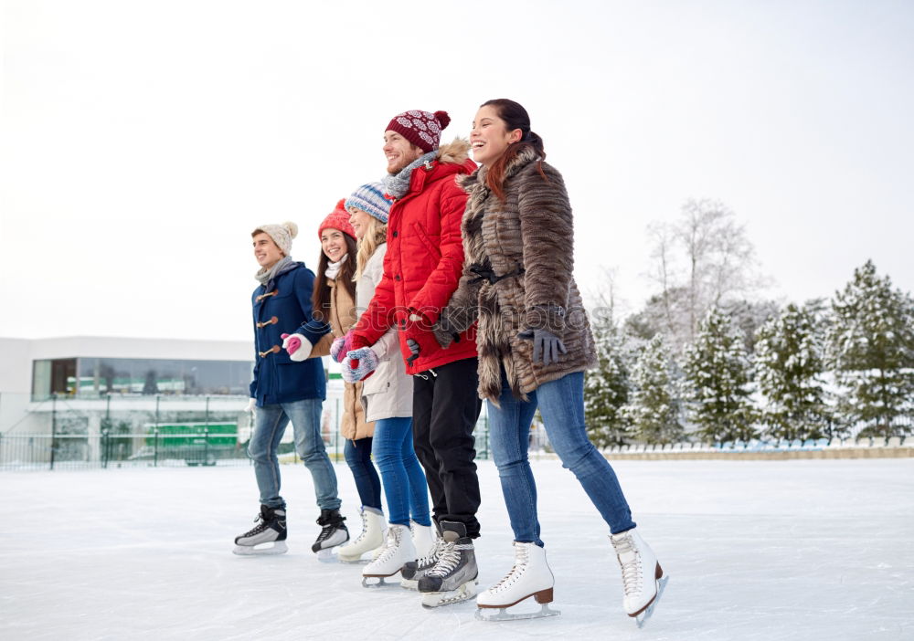 Similar – Lovely couple standing in the center of the rink