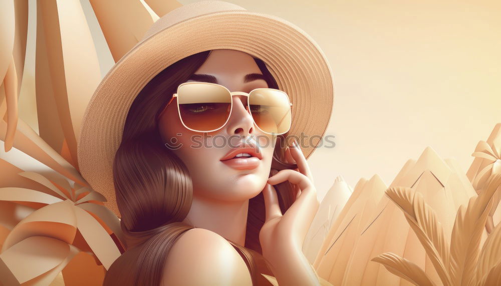 Similar – Image, Stock Photo My world is pink teenage girl with pink glasses