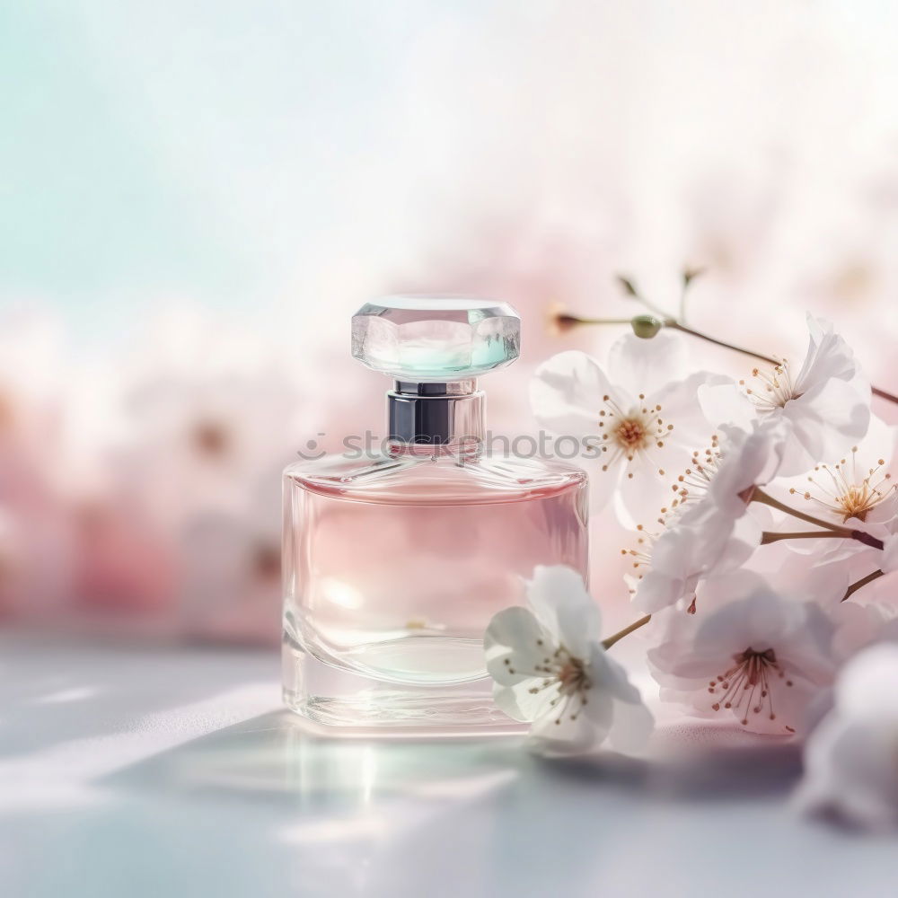 Similar – Image, Stock Photo Floral perfume bottle with plants and flowers