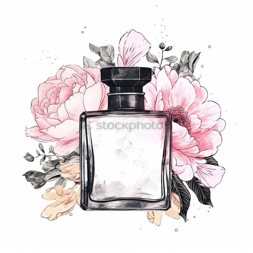 Similar – Image, Stock Photo Floral perfume bottle with plants and flowers