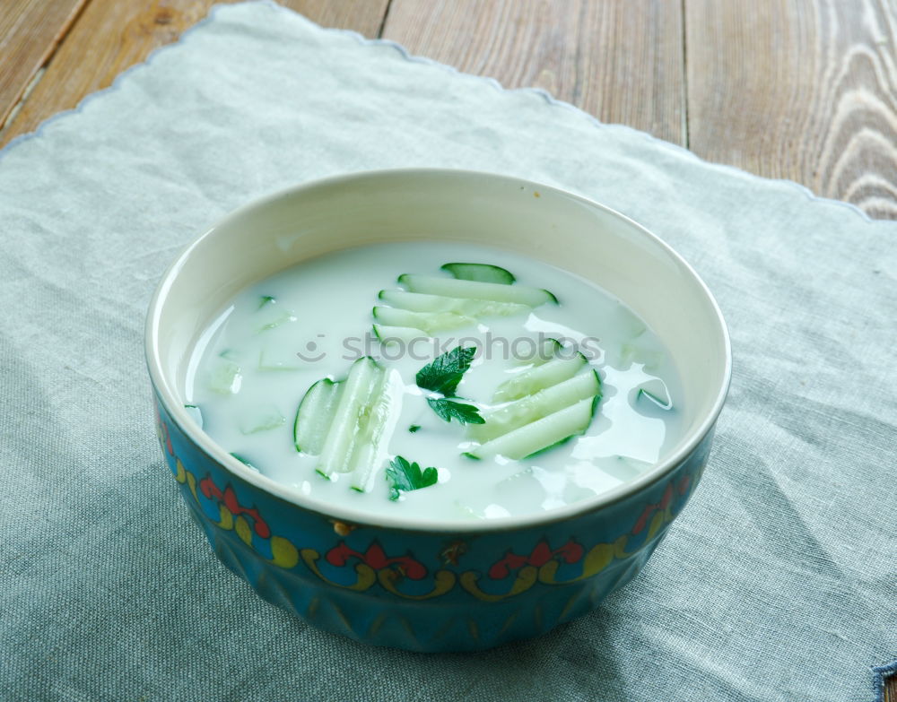 Similar – Image, Stock Photo Jar filled with green healthy smoothie