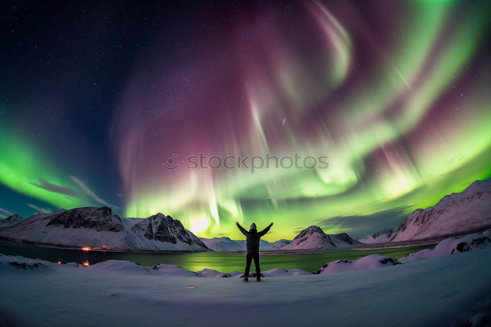 Similar – Image, Stock Photo Northern lights over Kangerlussuaq