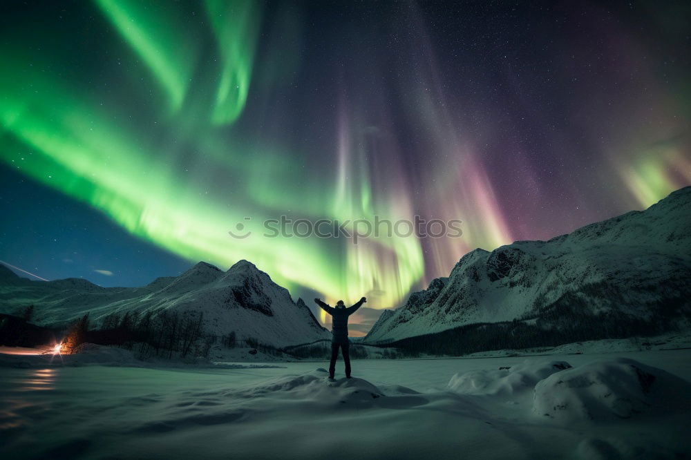 Similar – Image, Stock Photo Northern lights over Kangerlussuaq
