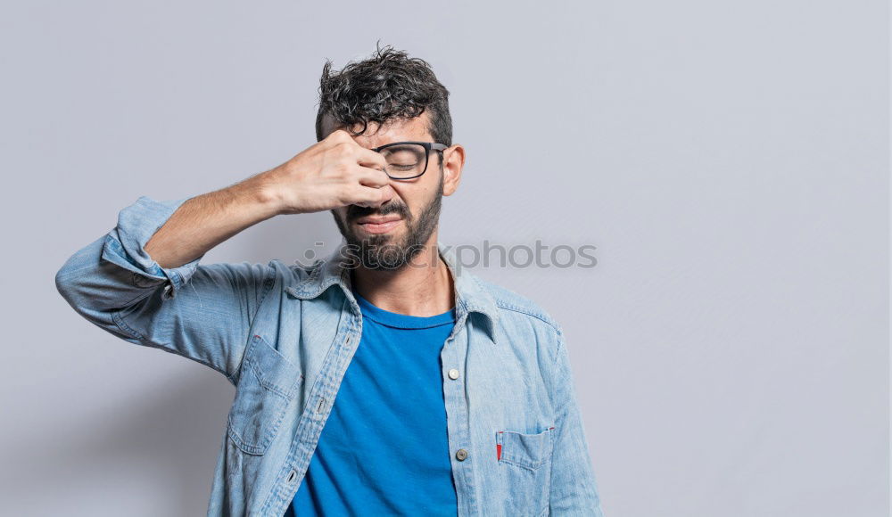 Similar – Image, Stock Photo Portrait of a man with mustache looking at camera.