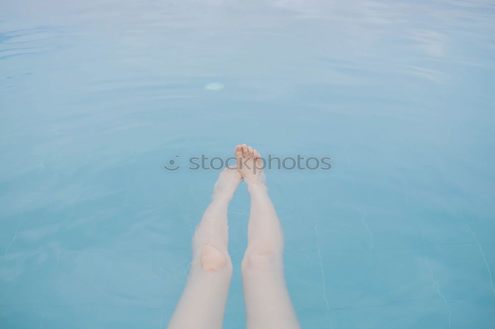 Similar – Image, Stock Photo Stairs of a pool with boy legs