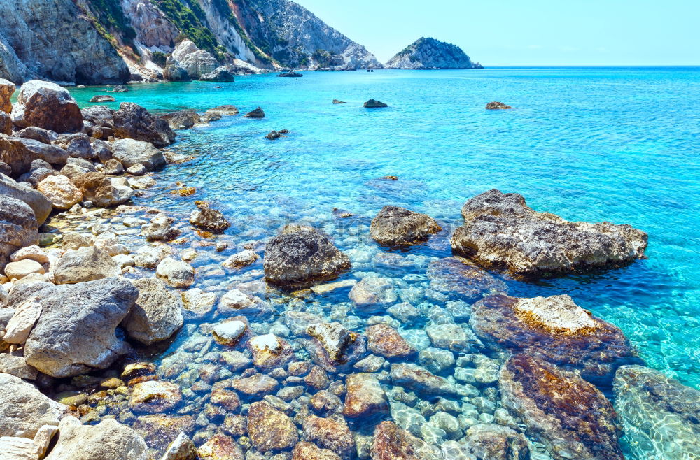 Similar – Image, Stock Photo Ocean Landscape With Rocks And Cliffs At Lagos Bay Coast In Algarve, Portugal