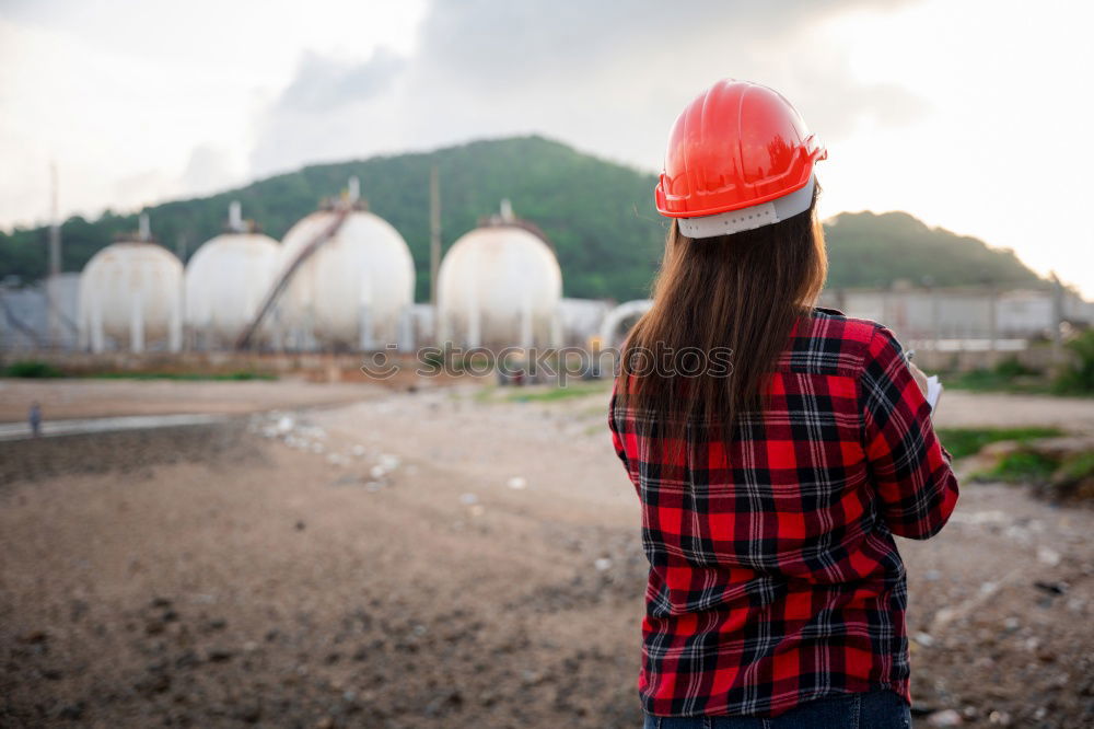 Similar – Refinery worker on petrochemical factory