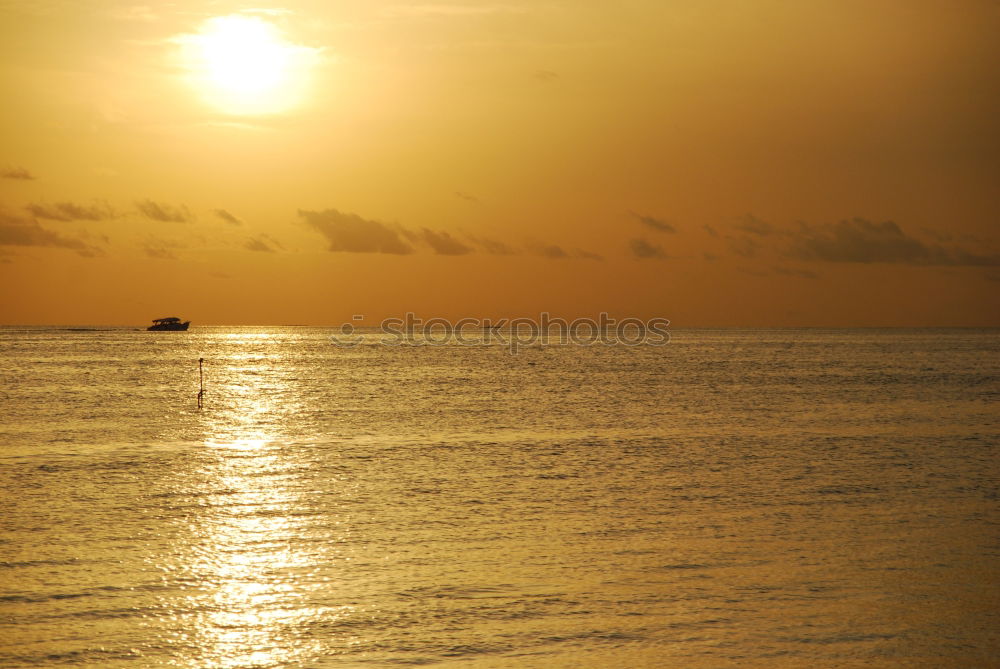 Similar – Image, Stock Photo Viking ship passes bathers at sunset