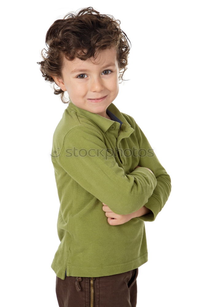 Similar – Image, Stock Photo Happy child with red t-shirt in the garden