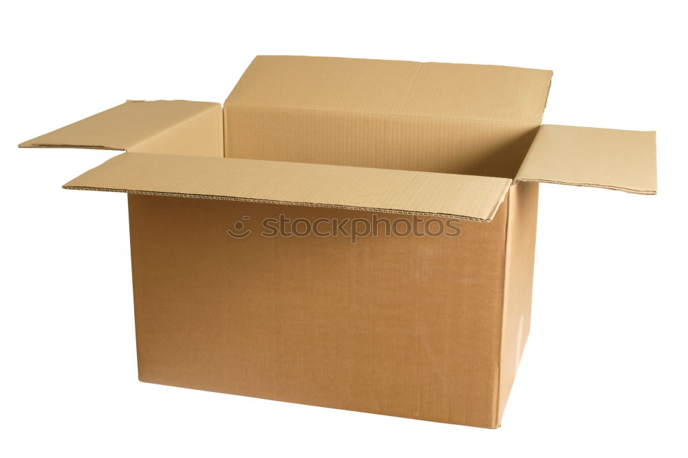 Similar – empty open box of brown cardboard