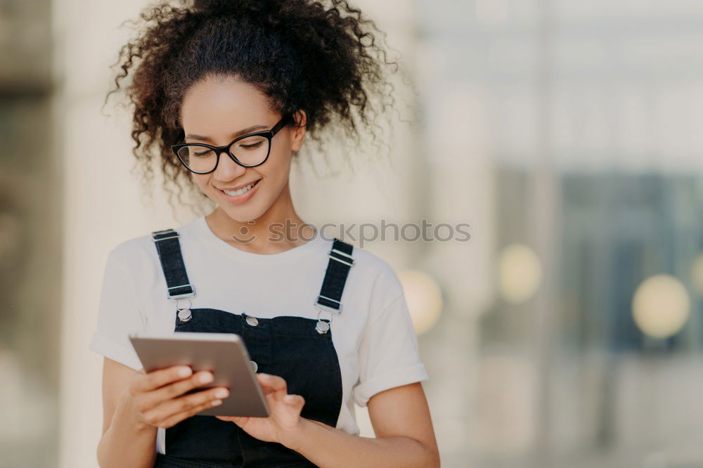 Similar – Image, Stock Photo Asian young woman texting message with phone