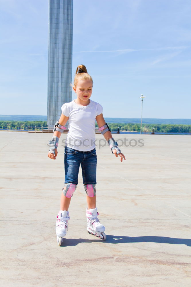 Similar – Image, Stock Photo Blonde girl walking in the cityv