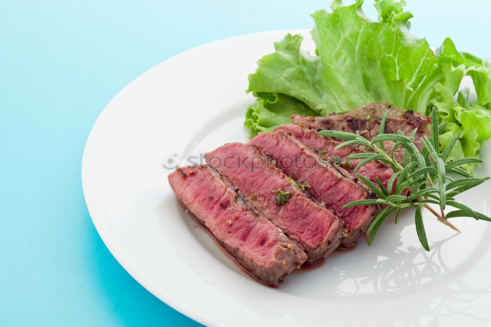 Similar – Image, Stock Photo Beef with asparagus Food