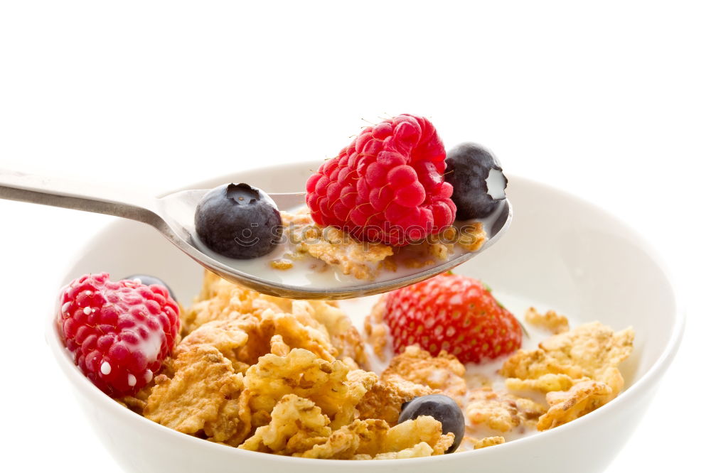 Similar – Image, Stock Photo Cornflakes in a bowl Fruit