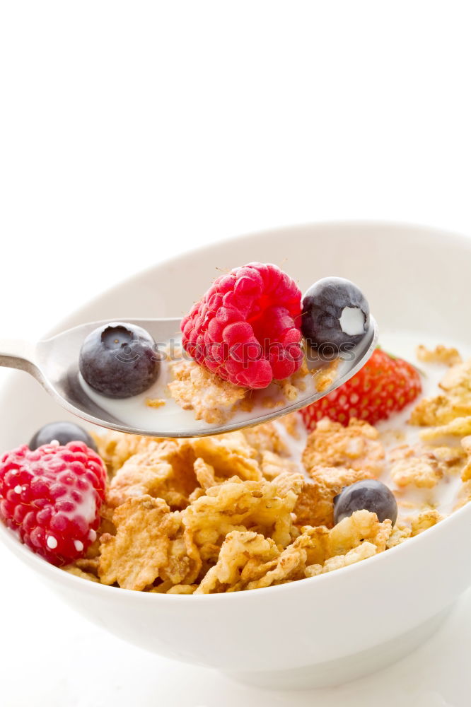 Similar – Image, Stock Photo Cornflakes in a bowl Fruit