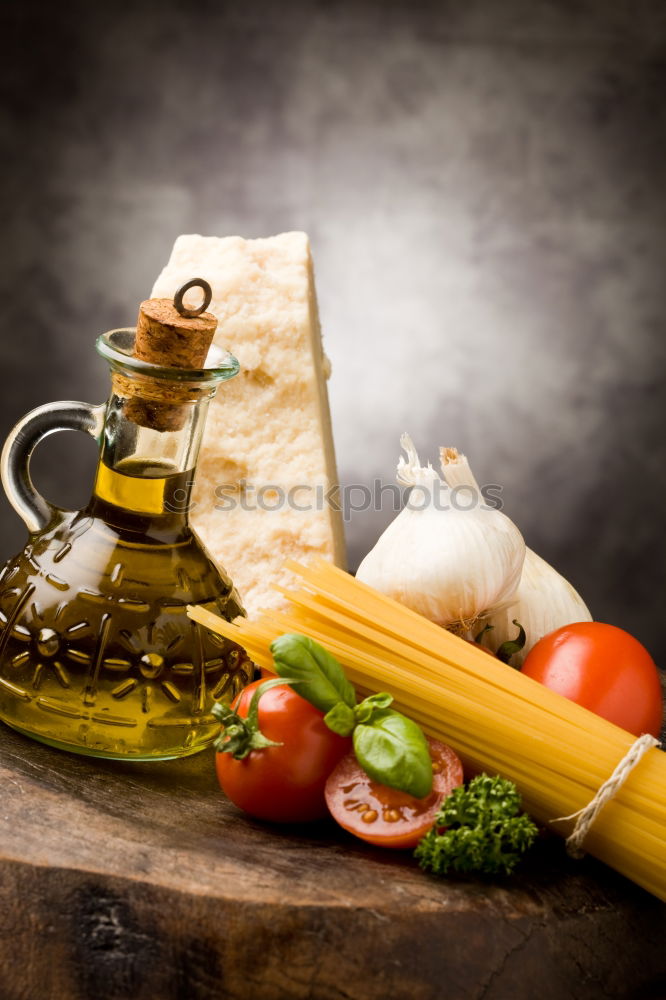 Similar – Whole wheat pasta, vegetables, herbs and olive oil