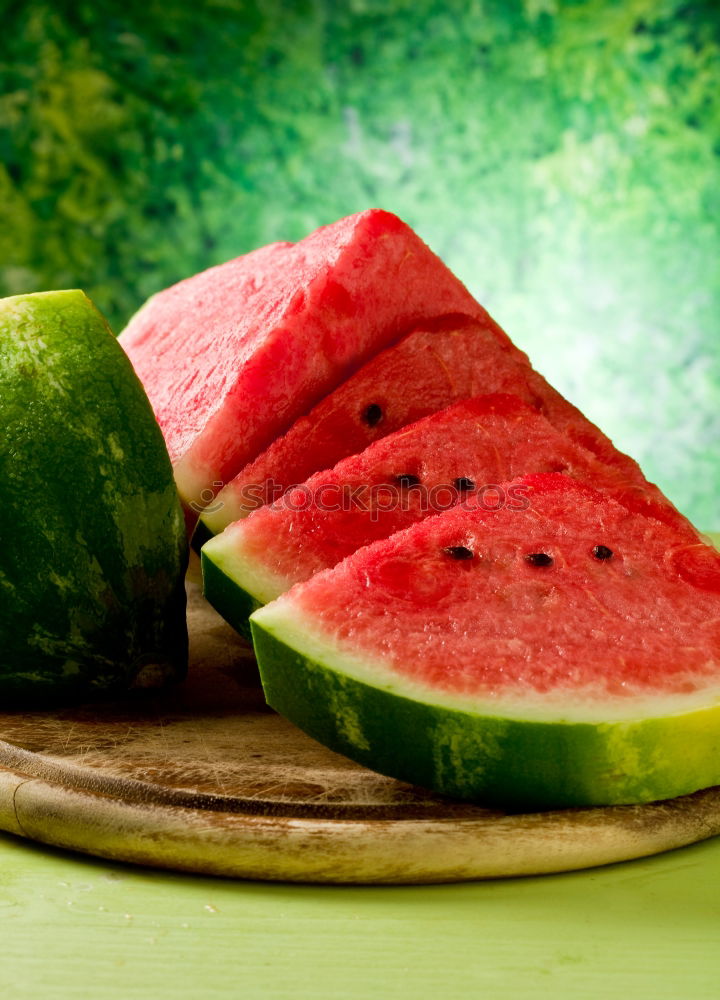 Similar – Eating juicy watermelon