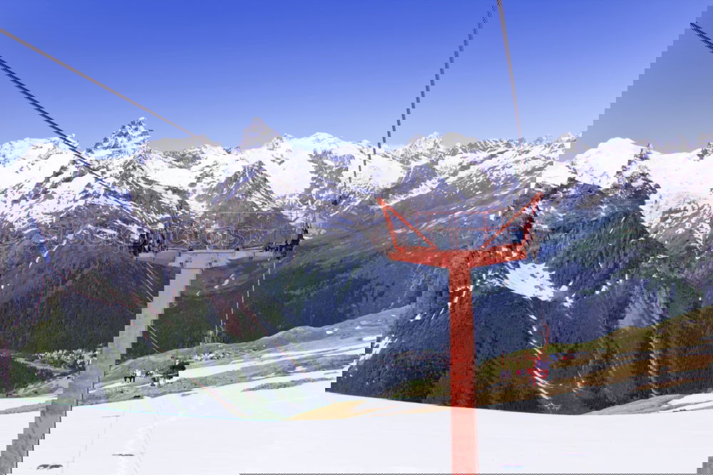 Similar – Image, Stock Photo View of the Ötztal mountains from the Rettenbach glacier with ski lift mast
