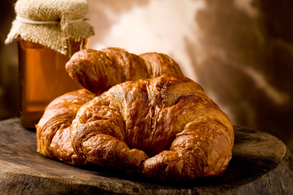 Similar – Image, Stock Photo Coffee and croissant rustic