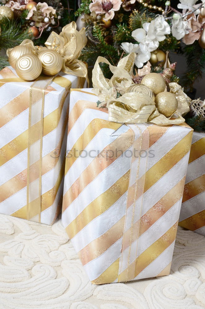 Similar – Image, Stock Photo christmas place setting and aquamarine and gold colors