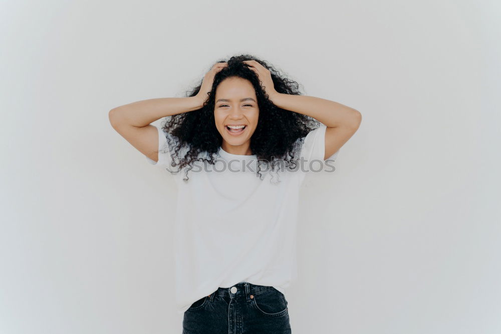 Similar – Image, Stock Photo woman and clouds II