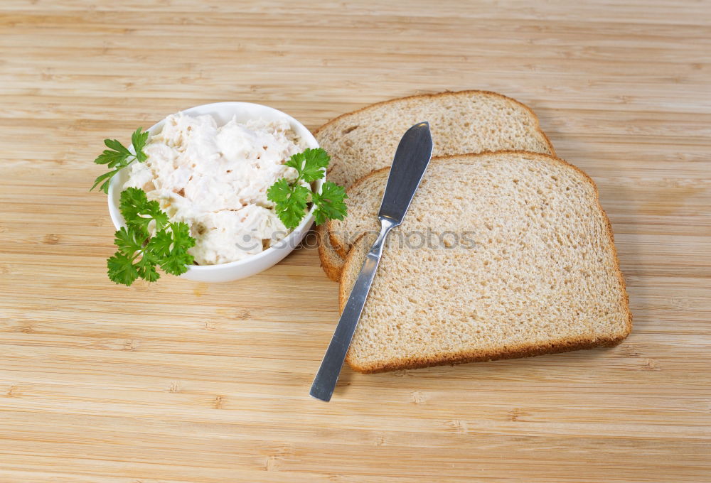 Similar – Image, Stock Photo Crispbread with radishes and cream cheese