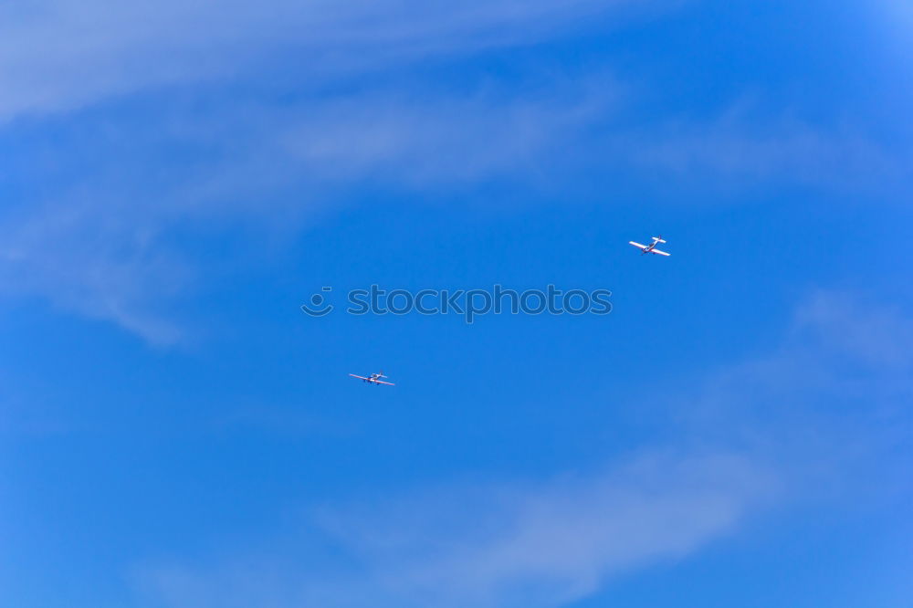 Similar – Biplane on blue/white