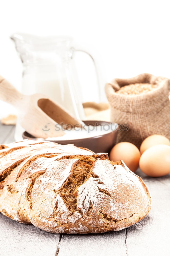 Similar – fresh bread and baked goods on wooden