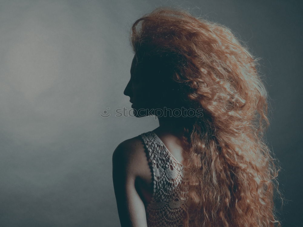 Similar – Image, Stock Photo Curly hair 06 Feminine