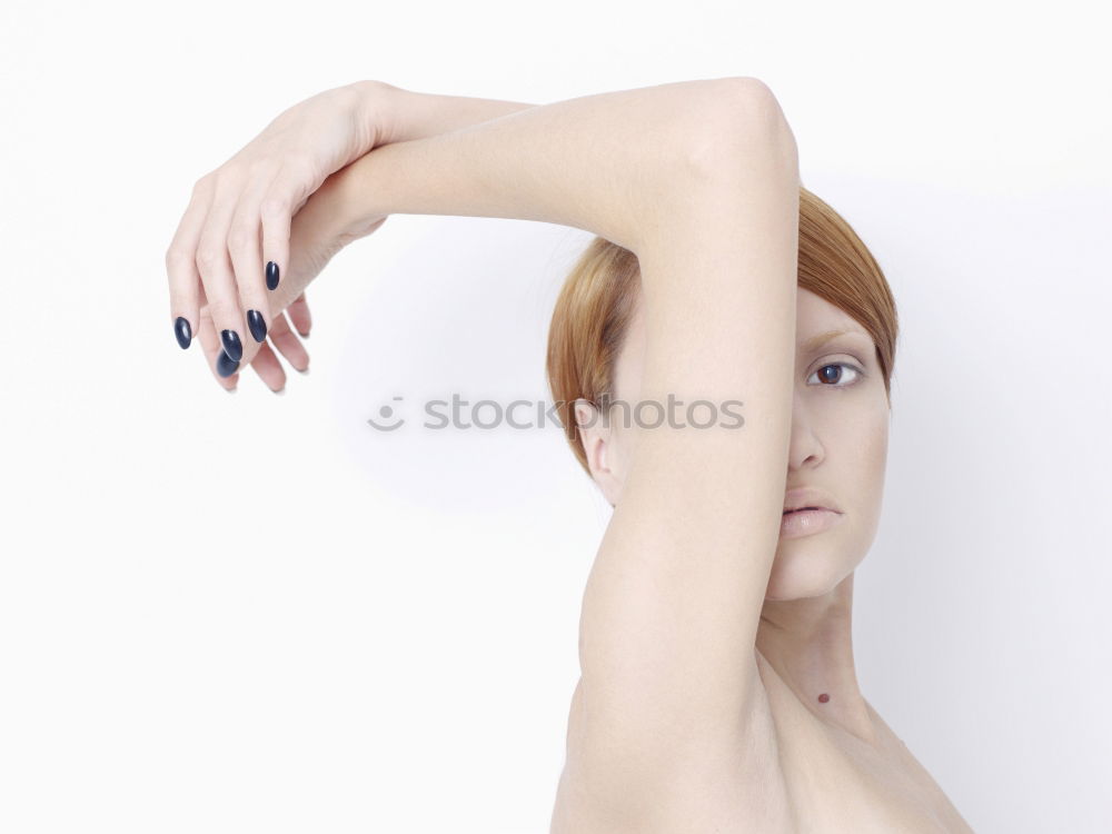 Similar – Artistic portrait of a young woman through a crystal ball