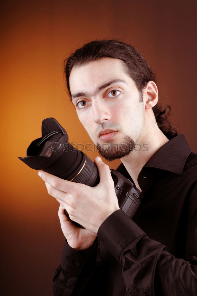 Similar – Young man with coffee on street