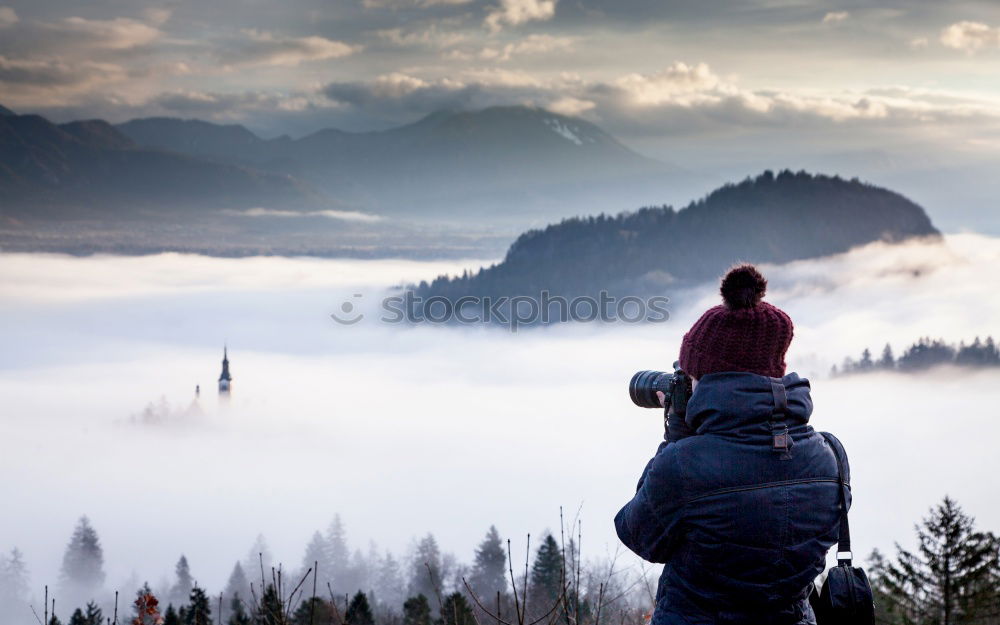 Similar – Über den Wolken Wolkenberg