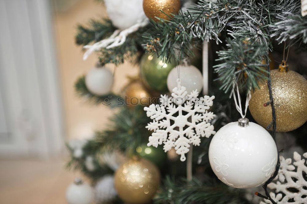 Similar – Christmas tree with decorations in the children’s room