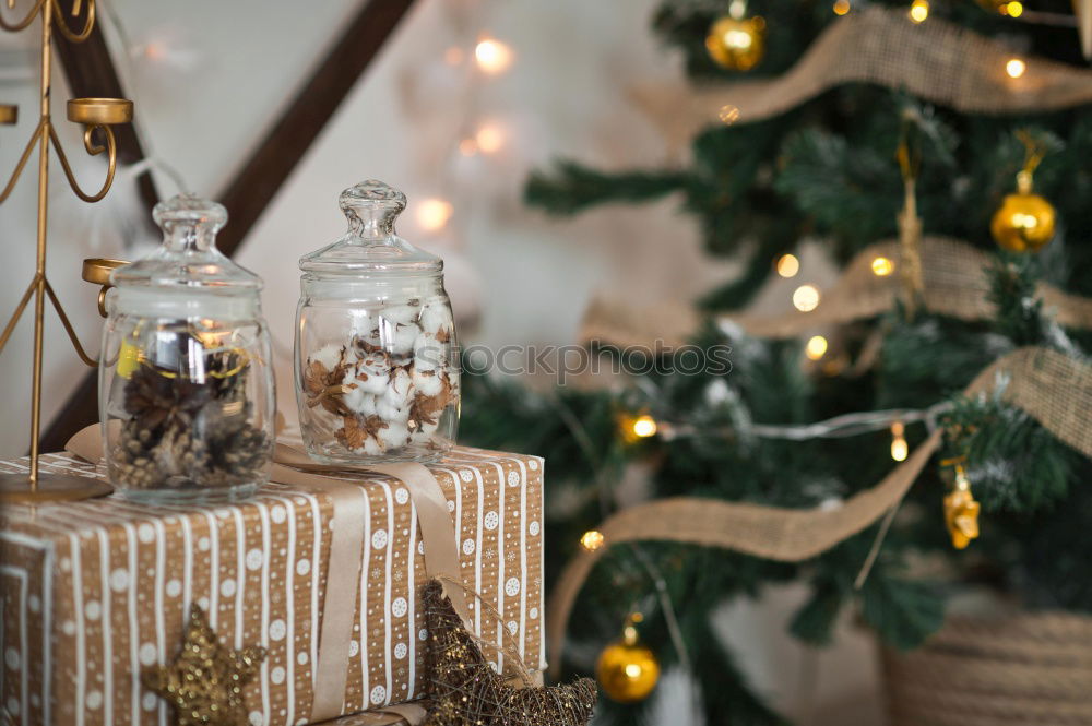 Similar – Christmas tree with decorations in the children’s room