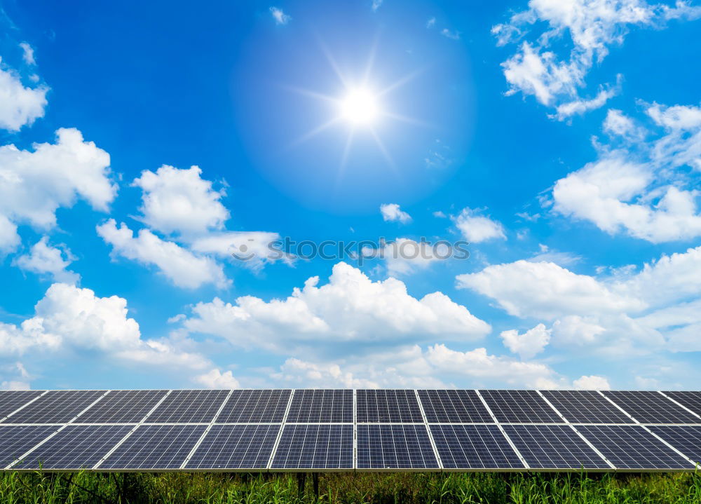 Similar – Solar power system, solar cell, photovoltik system, for sustainable energy supply & environmental protection, with sunlight. Climate protection by green power, sustainable, cheap, renewable, natural, ecological, neutral, safe.Blue solar panels with sun energy crisis.