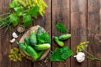 Image, Stock Photo Mix of fruits and vegetables in green color