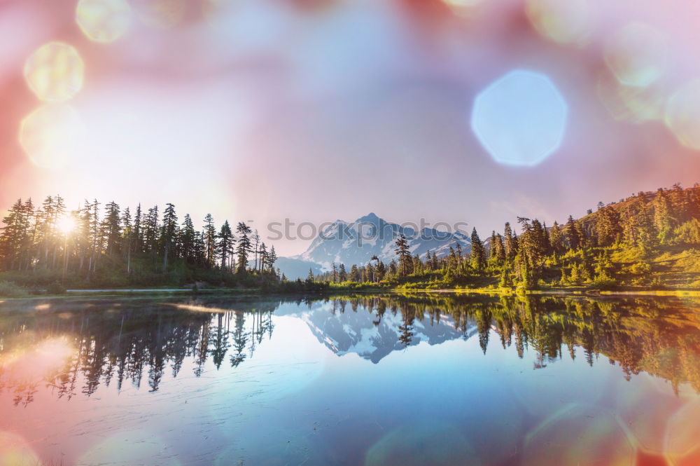 Similar – Image, Stock Photo Alpine village under sun rays