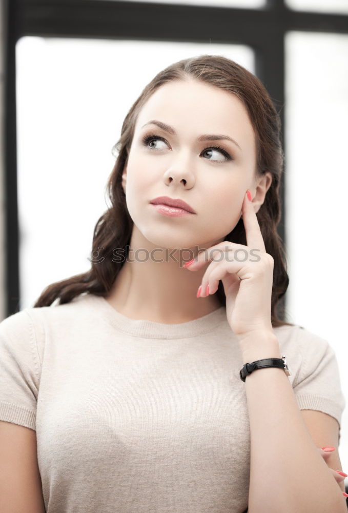 Similar – Image, Stock Photo Woman with mug at the window